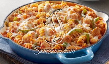 طريقة عمل معكرونة البيتزا بالدجاج