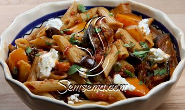 طريقة عمل معكرونة بالخضار والجبن