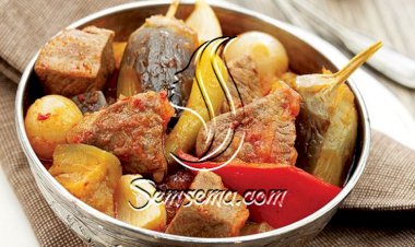 طريقة عمل طاجن اللحم والخضار