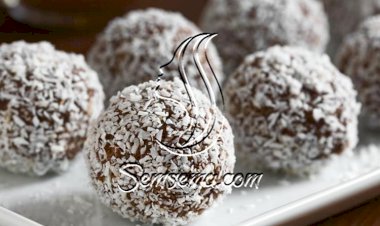 طريقة عمل كرات التمر بالبسكويت وجوز الهند