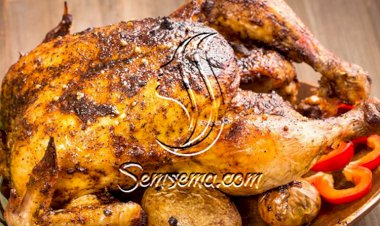 طريقة عمل الدجاج المشوي بالفرن بالقصدير