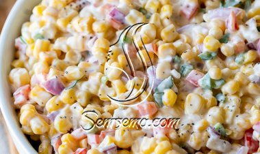 طريقة عمل سلطة الذرة بالمايونيز والزبادي