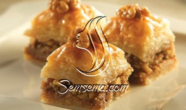 طريقة عمل بقلاوة تركية بالجوز