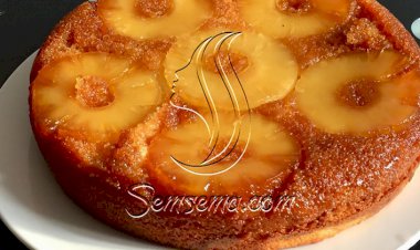 طريقة كيكة الاناناس المقلوبة بالكراميل