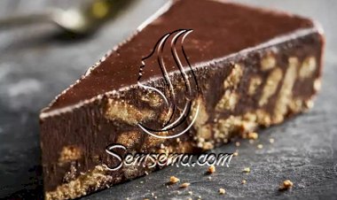 طريقة عمل حلى البسكويت بالشوكولاته البارد