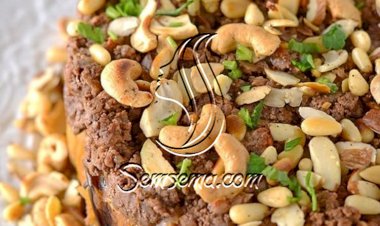 طريقة عمل المقلوبة باللحمة المفرومة