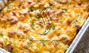 طريقة عمل صينية بطاطس باللحمة المفرومة والجبن