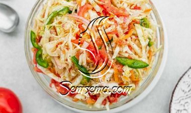 طريقة عمل سلطة الملفوف بالخل