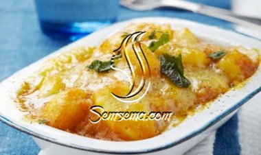 زلابية بطاطس الجبنية مع صلصة الجزر