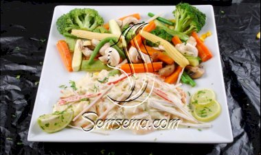 فيليه السمك المشوي مع الصلصة البيضاء