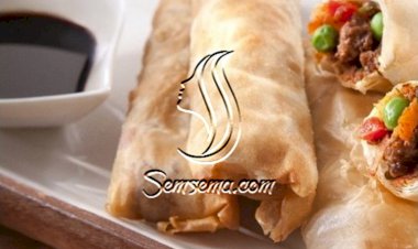 لفائف الكلاج باللحم والخضراوات