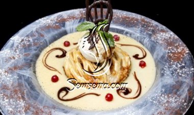 فطيرة التفاح الفرنسية مع الآيس كريم المميزة