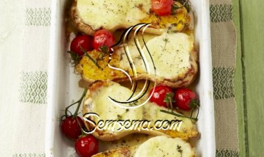 القرع الأصفر المشوي مع الجبن