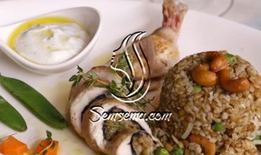 دجاج المحشو مع الفريك