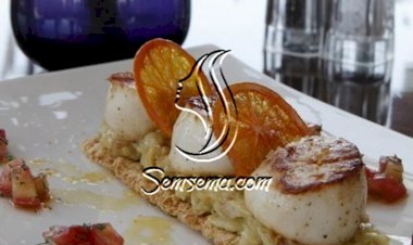 إالمحار مع كريمة الكرّاث المنكّهة بالليمون الماوردي