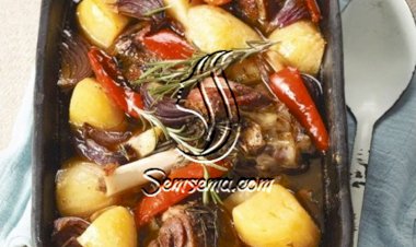 الضأن المحمّر مع البطاطس واكليل الجبل