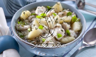 شوربة السمك والبطاطس من مطبخ منال العالم