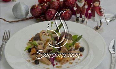 كبد البط مع صلصة الحبق