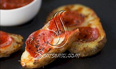 البطاطس المشوية مع البيبروني لمقبلات مميزة