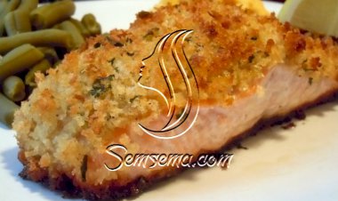 سمك السالمون بالشوفان