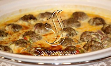 الكفتة بالخضار والكريمة