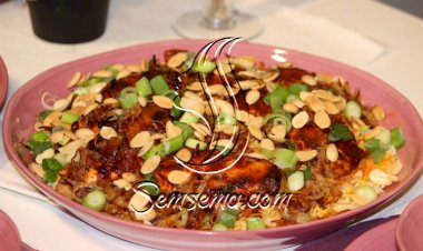 الرز مع صدر دجاج المشوي لعزومة مثالية