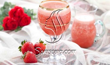 عصير الفراولة والأناناس من مطبخ منال العالم