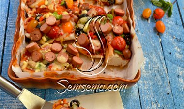 بيتزا الخبز الفرنسي السريعة