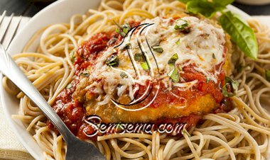 سباغيتي بالدجاج المشوي