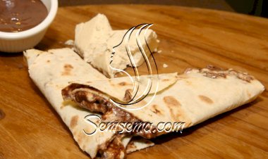 التورتيا بالحلاوة الطحينية وشوكولاتة النوتيلا اللذيذة