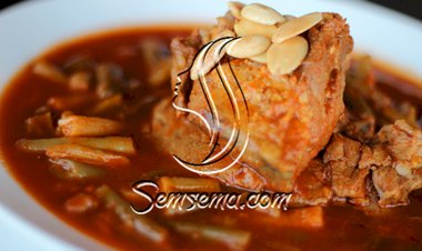 فاصوليا خضراء باللحم مع الرز.. وجبة غداء متكاملة