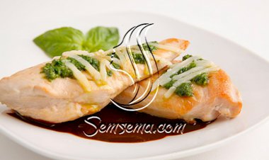 دجاج بالبارميزان والحبق للرجيم