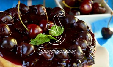 تشيز كيك الكرز بالفرن