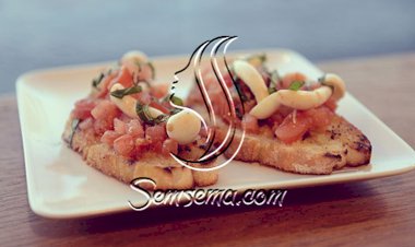 بروسكيتا بالطماطم والفطر