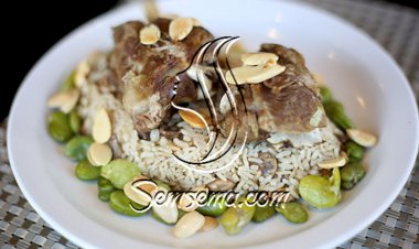 مقلوبة الفول الأخضر باللحمة.. شهية ومفيدة