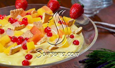 ترايفل البسكويت من منال العالم