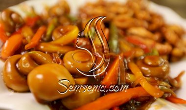 دجاج وخضار بالكاجو والكراميل بالفيديو