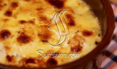 طاجن الأرز بالجمبري والجبن .. لسفرة شهية