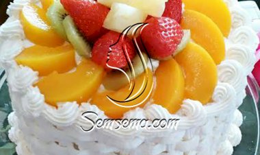 كيك الفواكة الشهي