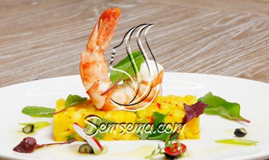 الروبيان بصلصة المانغو