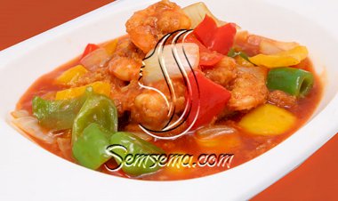 الروبيان بالصلصة الصينية الحلوة