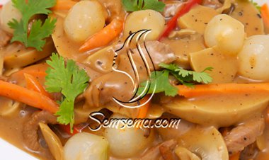 لحم العجل المشوي مع الخضراوات