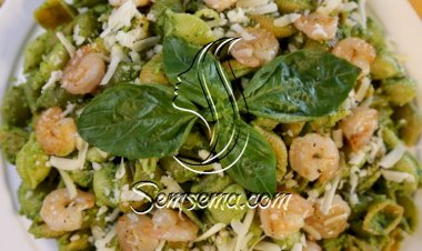 باستا بصوص الأفوكادو والريحان بالفيديو