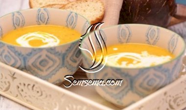 شوربة الخضار المشوي مع الريحان بالفيديو