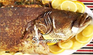 سمكة محشية بالبطاطس بالفيديو