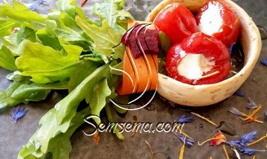 الفليفلة المحشوة بلبنة الماعز للرجيم