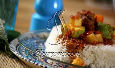 صالونة الخضار باللحم بالفيديو