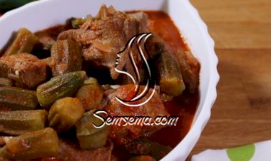 مرق البامية بالفيديو