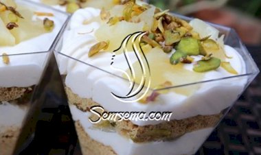 حلا الأناناس بالكريمة بالفيديو