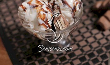 آيس كريم فانيلا بالشوكولاتة بالفيديو